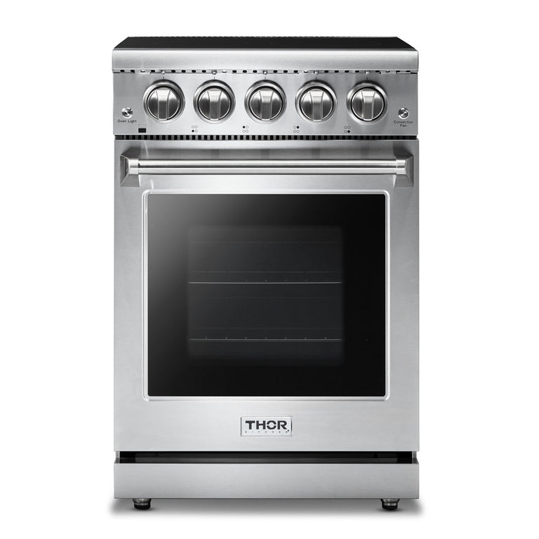 Thor Kitchen 24 inches Standard Professional Appliances 3-Piece: 24 inches Standard Professional Range,Stainless Steel Range Hood,French Door Refrigerator, AP-24-sd-3 - Smart Kitchen Lab