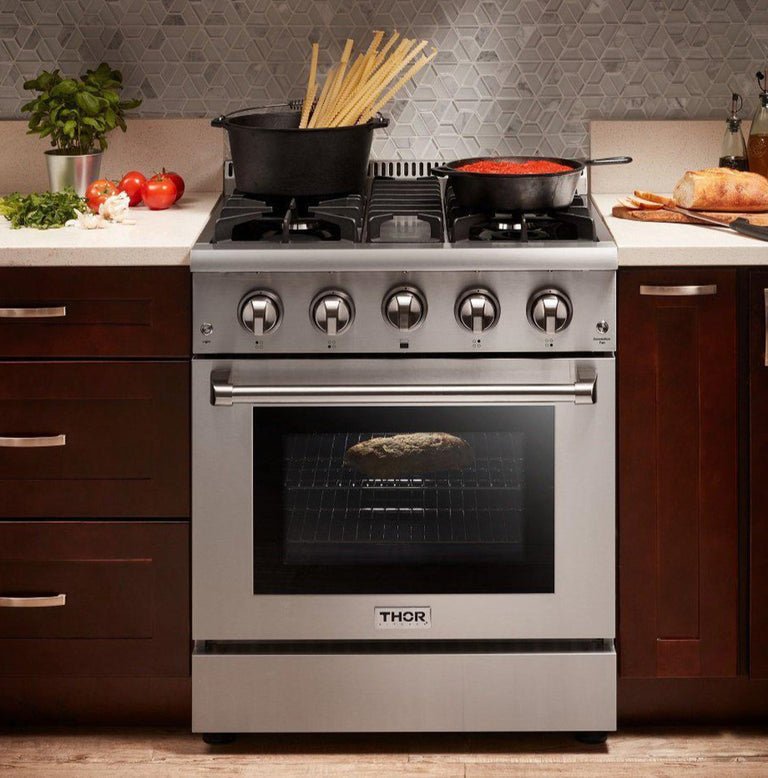 Thor Kitchen 30 in. 4.2 cu. ft. Professional Natural Gas Range in Stainless Steel, HRG3080U - Smart Kitchen Lab