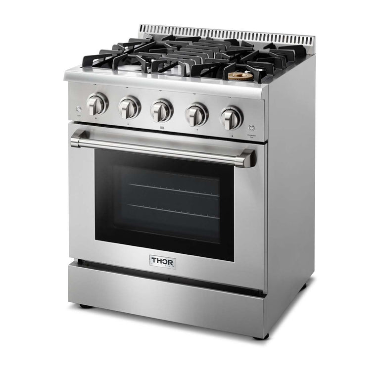 Thor Kitchen 30 in. 4.2 cu. ft. Professional Natural Gas Range in Stainless Steel, HRG3080U - Smart Kitchen Lab