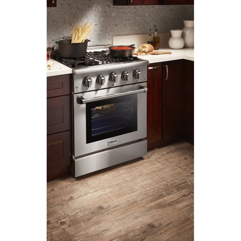 Thor Kitchen 30 in. Propane Gas Burner/Electric Oven Range in Stainless Steel, HRD3088ULP - Smart Kitchen Lab