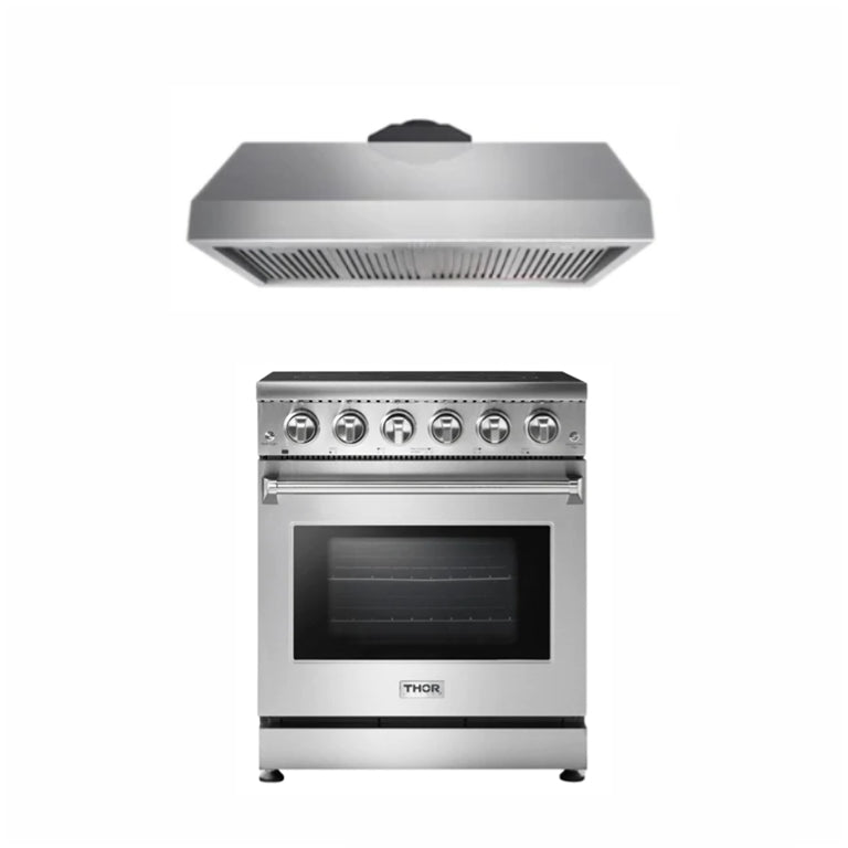 Thor Kitchen 30 inches Standard Professional Appliances 2-Piece: 30 inches Standard Professional Range,Stainless Steel Range Hood, AP-30-sd-2 - Smart Kitchen Lab