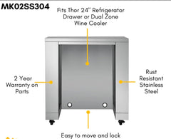 Thor Kitchen 35 in. Pro Style Modular Outdoor Appliance Cabinet, MK02SS304 - Smart Kitchen Lab