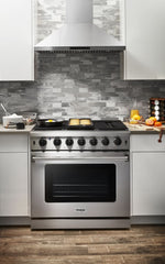 Thor Kitchen 36 in. 6.0 Cu. Ft Professional Natural Gas Range in Stainless Steel, LRG3601U - Smart Kitchen Lab