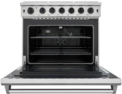 Thor Kitchen 36 in. 6.0 Cu. Ft Professional Natural Gas Range in Stainless Steel, LRG3601U - Smart Kitchen Lab