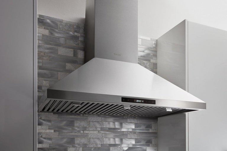 Thor Kitchen 36 in. Wall Mount LED Light Range Hood in Stainless Steel, HRH3607 - Smart Kitchen Lab