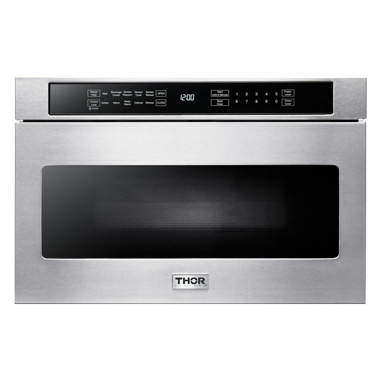 Thor Kitchen 36 inches High Qulity Professional Appliances 5-Piece: 36 inches High Qulity Professional Range,Stainless Steel Range Hood,French Door Refrigerator,Dishwasher,Microwave, Ap-36-hq-5 - Smart Kitchen Lab