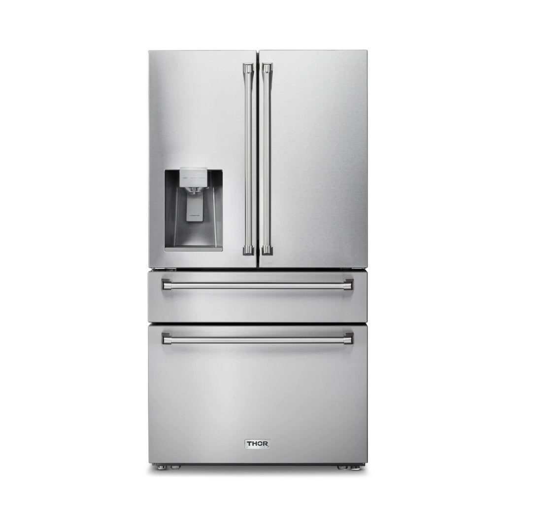 Thor Kitchen 36 inches High Qulity Professional Appliances 6-Piece: 36 inches High Qulity Professional Range,Stainless Steel Range Hood,French Door Refrigerator,Dishwasher,Microwave,Winecooler, Ap-36-hq-6 - Smart Kitchen Lab