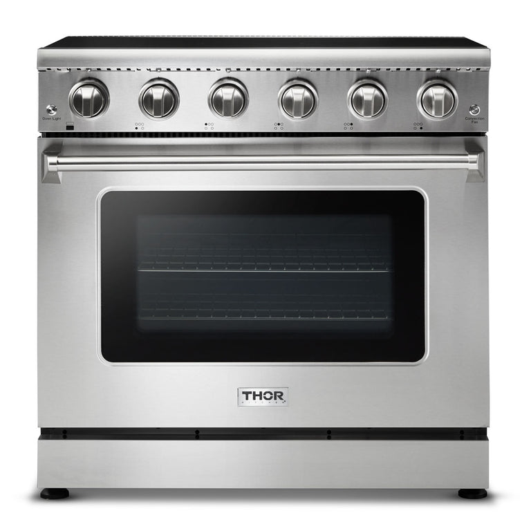 Thor Kitchen 36 inches Standard Professional Appliances 4-Piece: 36 inches Standard Professional Range,Stainless Steel Range Hood,French Door Refrigerator,Dishwasher, AP-36-sd-4 - Smart Kitchen Lab