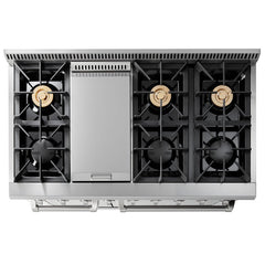 Thor Kitchen 48 in. 6.7 cu. ft. Professional Natural Gas Range in Stainless Steel, HRG4808U - Smart Kitchen Lab