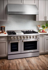 Thor Kitchen 48 in. 6.7 cu. ft. Professional Natural Gas Range in Stainless Steel, HRG4808U - Smart Kitchen Lab