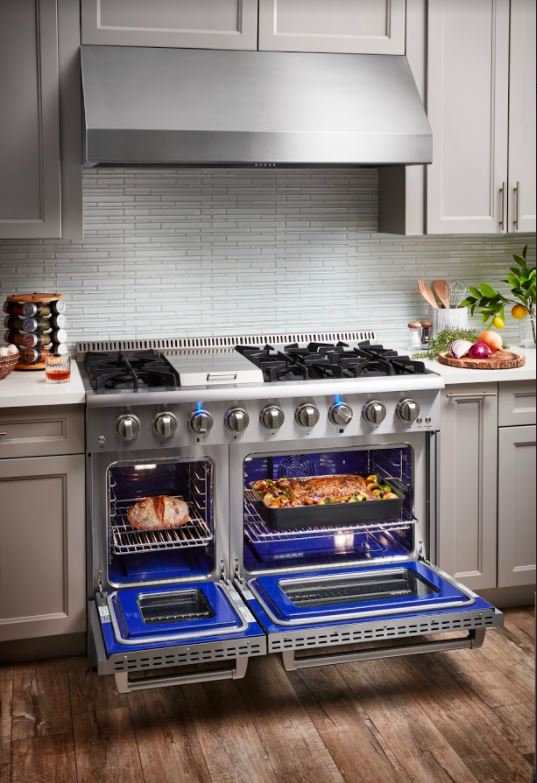 Thor Kitchen 48 in. 6.7 cu. ft. Professional Natural Gas Range in Stainless Steel, HRG4808U - Smart Kitchen Lab