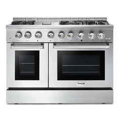 Thor Kitchen 48 in. Propane Gas Burner/Electric Oven 6.7 cu. ft. Range in Stainless Steel, HRD4803ULP - Smart Kitchen Lab