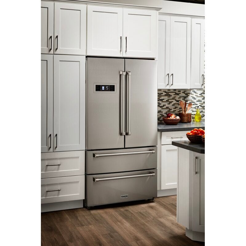 Thor Kitchen 48 inches Standard Professional Appliances 4-Piece: 48 inches Standard Professional Range,Stainless Steel Range Hood,French Door Refrigerator,Dishwasher, AP-48-sd-4 - Smart Kitchen Lab