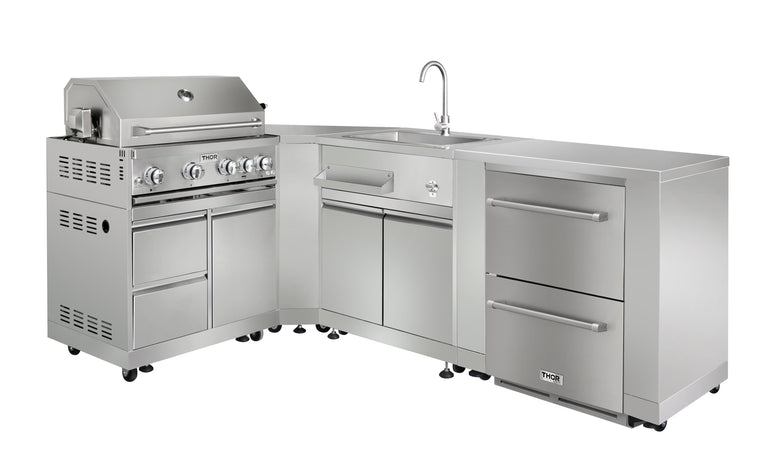 Thor Kitchen Outdoor Kitchen Package with Propane Gas Grill, AP-Outdoor-LP - Smart Kitchen Lab