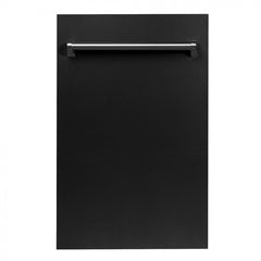 ZLINE 18 in. Top Control Dishwasher in Black Matte Stainless Steel, DW-BLM-18 - Smart Kitchen Lab