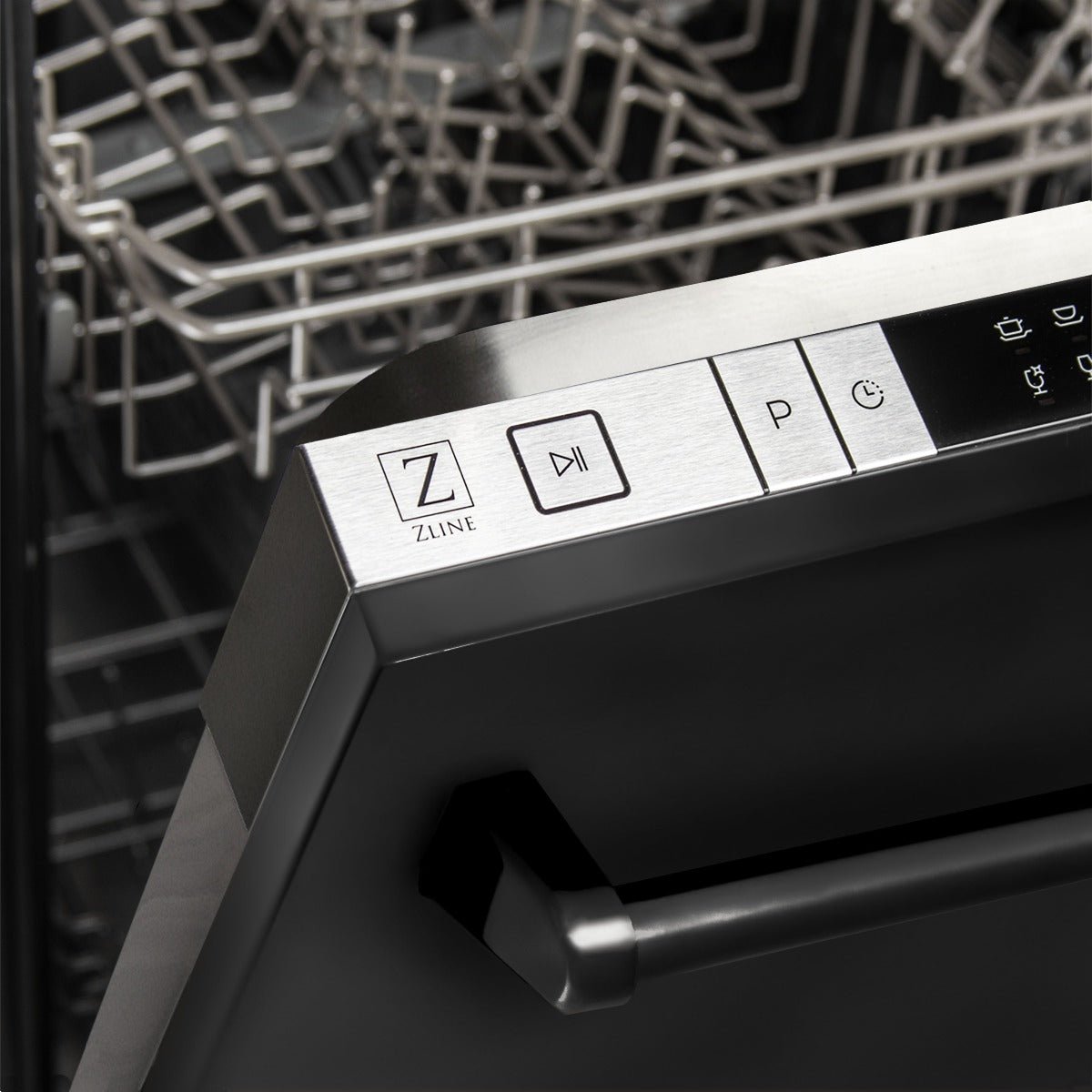 ZLINE 18 in. Top Control Dishwasher in Black Stainless Steel, DW-BS-18 - Smart Kitchen Lab