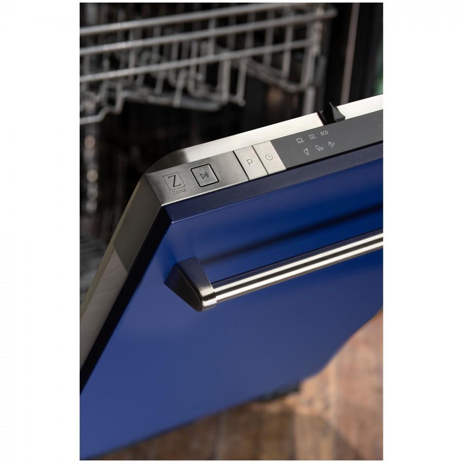 ZLINE 18 in. Top Control Dishwasher in Blue Matte Stainless Steel, DW-BM-18 - Smart Kitchen Lab