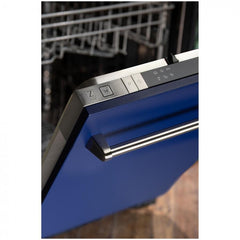 ZLINE 18 in. Top Control Dishwasher in Blue Matte Stainless Steel, DW-BM-18 - Smart Kitchen Lab