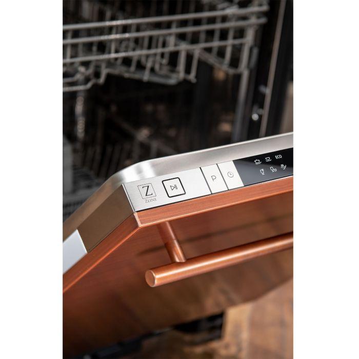 ZLINE 18 in. Top Control Dishwasher in Copper with Stainless Steel Tub, DW-C-18 - Smart Kitchen Lab