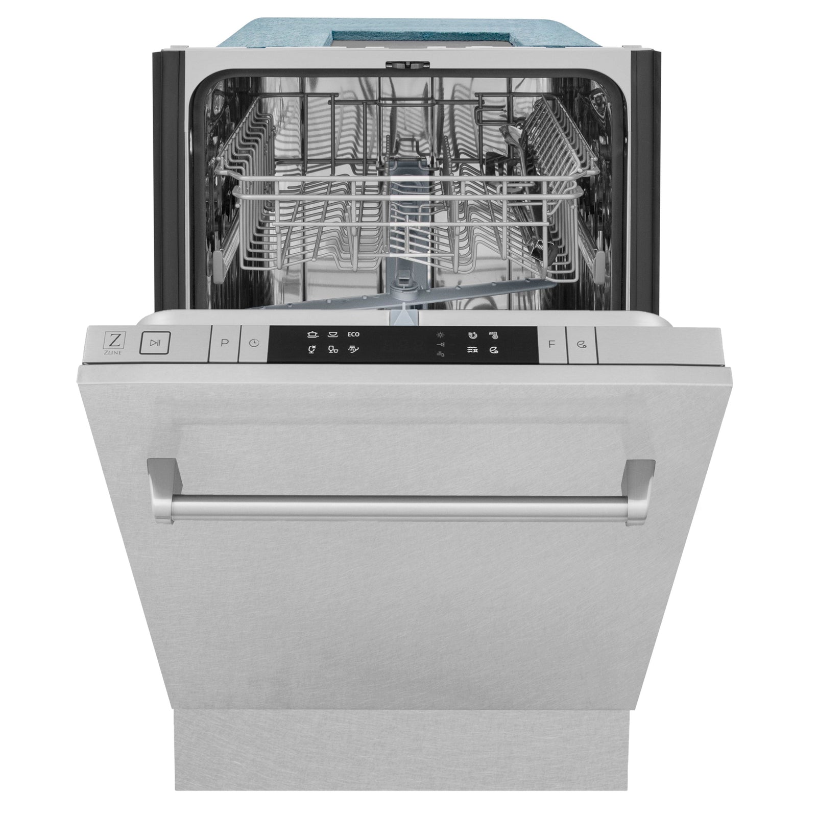 ZLINE 18 in. Top Control Dishwasher in DuraSnow® Stainless Steel with Stainless Steel Tub, DW-SN-18 - Smart Kitchen Lab