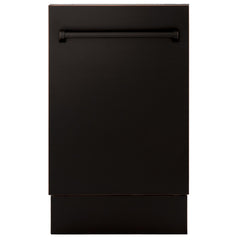 ZLINE 18 in. Top Control Tall Dishwasher in Oil Rubbed Bronze with 3rd Rack, DWV-ORB-18 - Smart Kitchen Lab