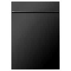 ZLINE 18 Inch Compact Black Stainless Steel Top Control Dishwasher with Stainless Steel Tub and Modern Style Handle, DW-BS-H-18 - Smart Kitchen Lab