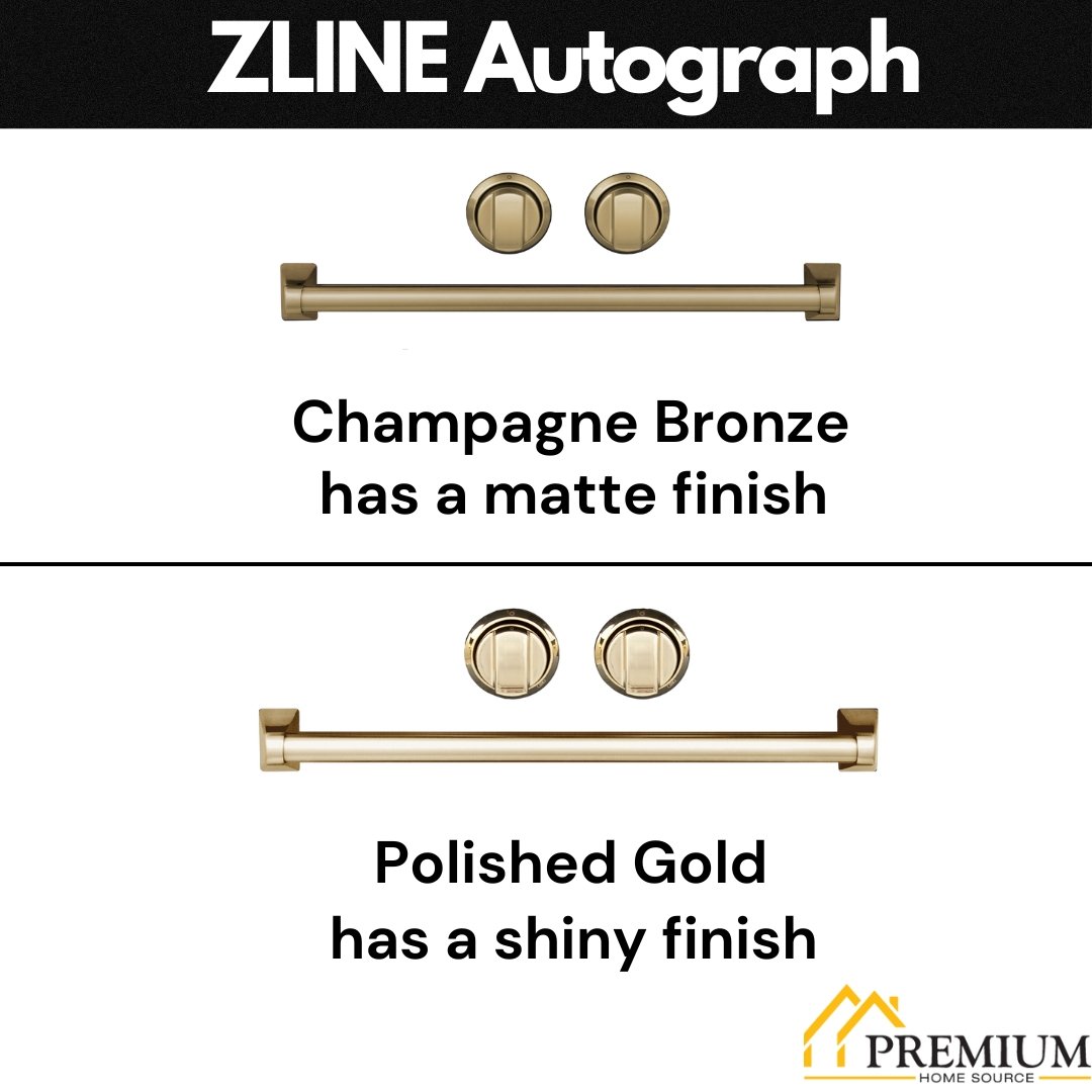 ZLINE 24" Autograph 154 Can Beverage Fridge in Stainless Steel with Champagne Bronze Accents - Monument Series, RBVZ-US-24-CB - Smart Kitchen Lab