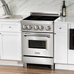 ZLINE 24 In. 2.8 cu. ft. Induction Range with a 3 Element Stove and Electric Oven in Stainless Steel, RAIND-24 - Smart Kitchen Lab