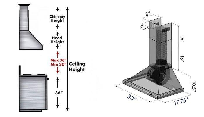 ZLINE 24 in. Convertible Vent Wall Mount Range Hood in Stainless Steel, KB-24 - Smart Kitchen Lab