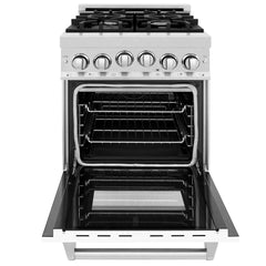 ZLINE 24 In. Professional Gas Range In Stainless Steel With White Matte Door, RG-WM-24 - Smart Kitchen Lab