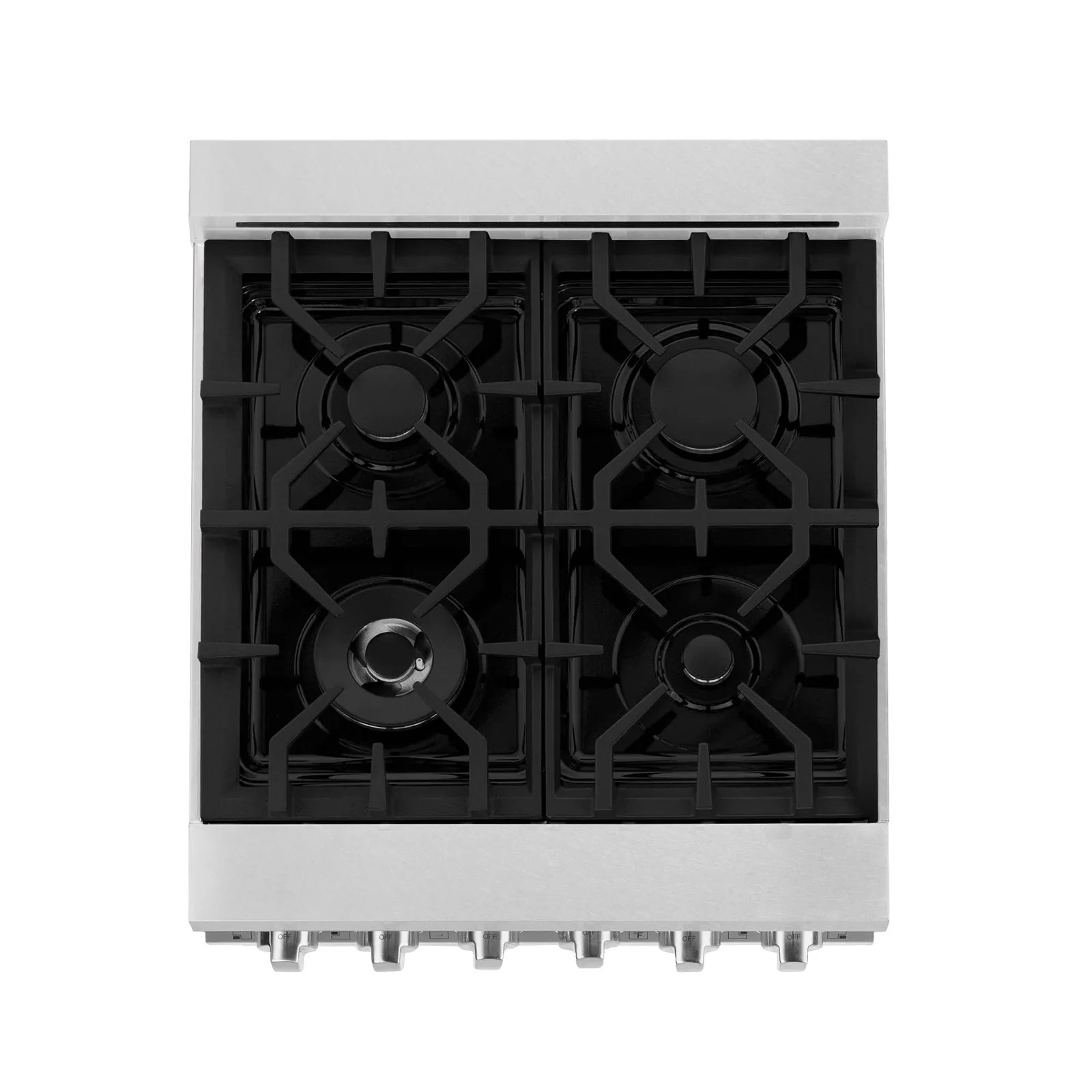 ZLINE 24 In. Professional Gas Range In Stainless Steel With White Matte Door, RG-WM-24 - Smart Kitchen Lab