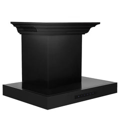 ZLINE 24 in. Wall Mount Range Hood in Black Stainless Steel with CrownSound® Speakers, BSKENCRN-BT-24 - Smart Kitchen Lab