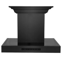 ZLINE 24 in. Wall Mount Range Hood in Black Stainless Steel with CrownSound® Speakers, BSKENCRN-BT-24 - Smart Kitchen Lab