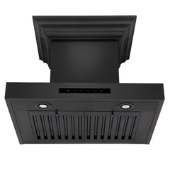 ZLINE 24 in. Wall Mount Range Hood in Black Stainless Steel with CrownSound® Speakers, BSKENCRN-BT-24 - Smart Kitchen Lab