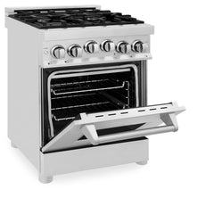 ZLINE 24 Inch 2.8 cu. ft. Range with Gas Stove and Gas Oven in Stainless Steel, RG24 - Smart Kitchen Lab