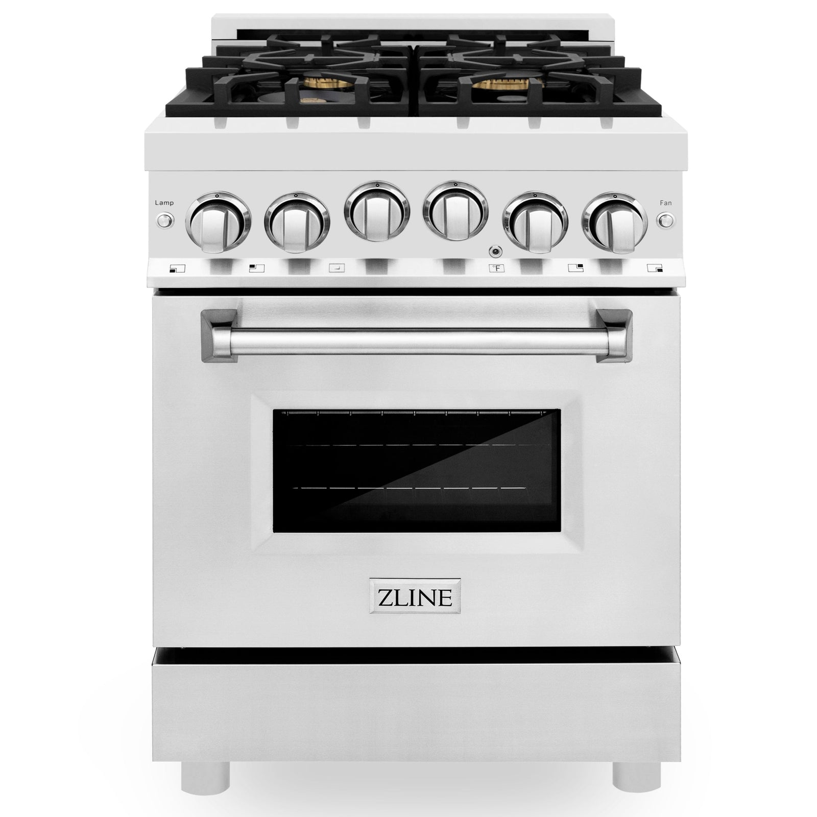 ZLINE 24 Inch 2.8 cu. ft. Range with Gas Stove and Gas Oven in Stainless Steel with Brass Burners, RG-BR-24 - Smart Kitchen Lab