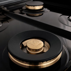 ZLINE 24 Inch Autograph Edition Gas Range in Stainless Steel with Gold Accents, RGZ-24-G - Smart Kitchen Lab