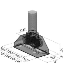 ZLINE 28 In. Remote Blower Ducted Range Hood Insert in Stainless Steel, 695-RD-28 - Smart Kitchen Lab