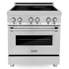 ZLINE 30 In. 4.0 cu. ft. Induction Range with a 4 Element Stove and Electric Oven in Stainless Steel, RAIND-30 - Smart Kitchen Lab