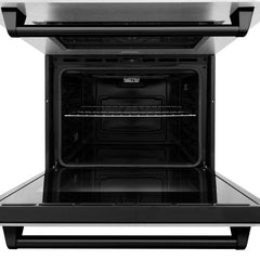 ZLINE 30 In. Autograph Edition Double Wall Oven with Self Clean and True Convection in DuraSnow® Stainless Steel and Matte Black, AWDSZ-30-MB - Smart Kitchen Lab