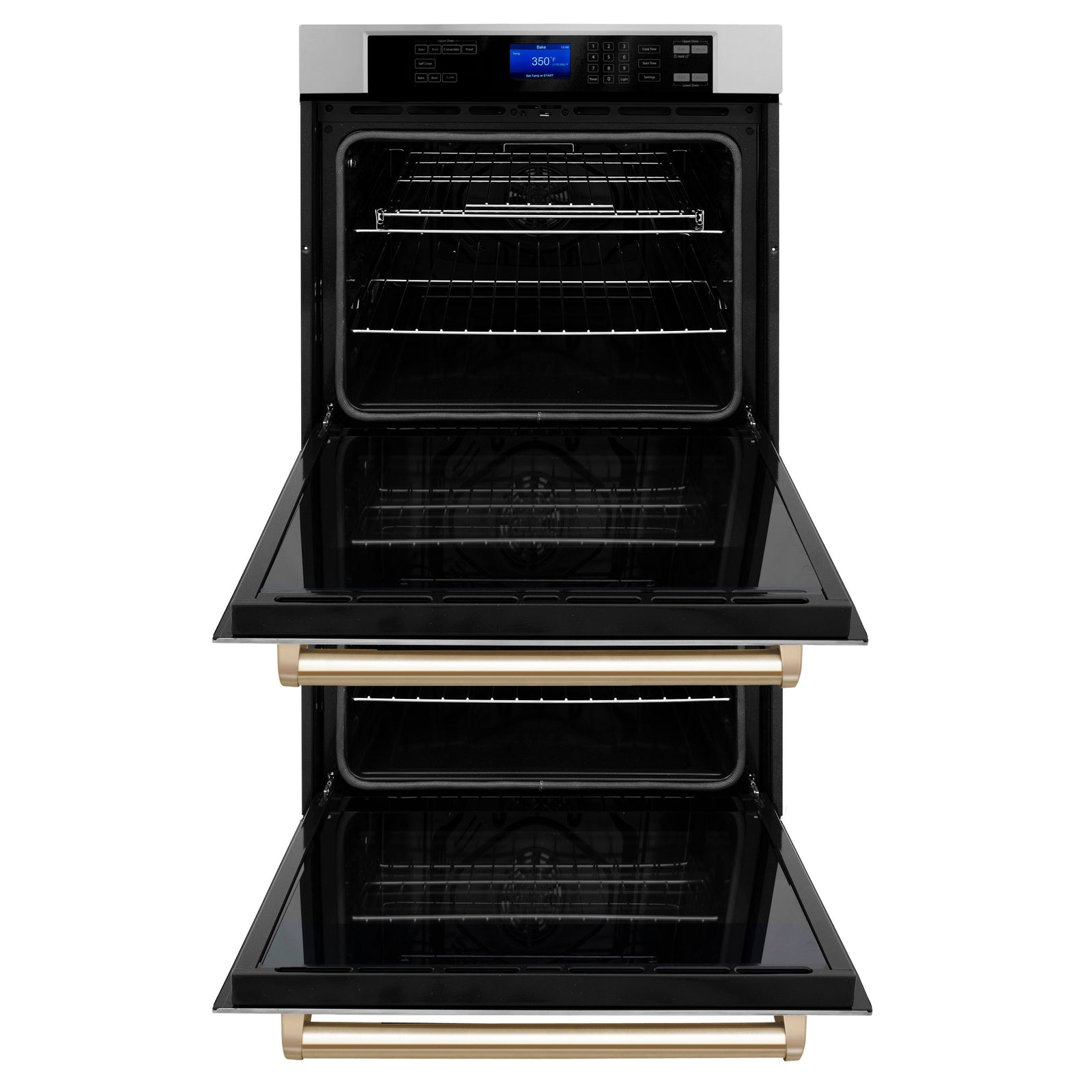 ZLINE 30 In. Autograph Edition Double Wall Oven with Self Clean and True Convection in Stainless Steel and Gold, AWDZ-30-G - Smart Kitchen Lab