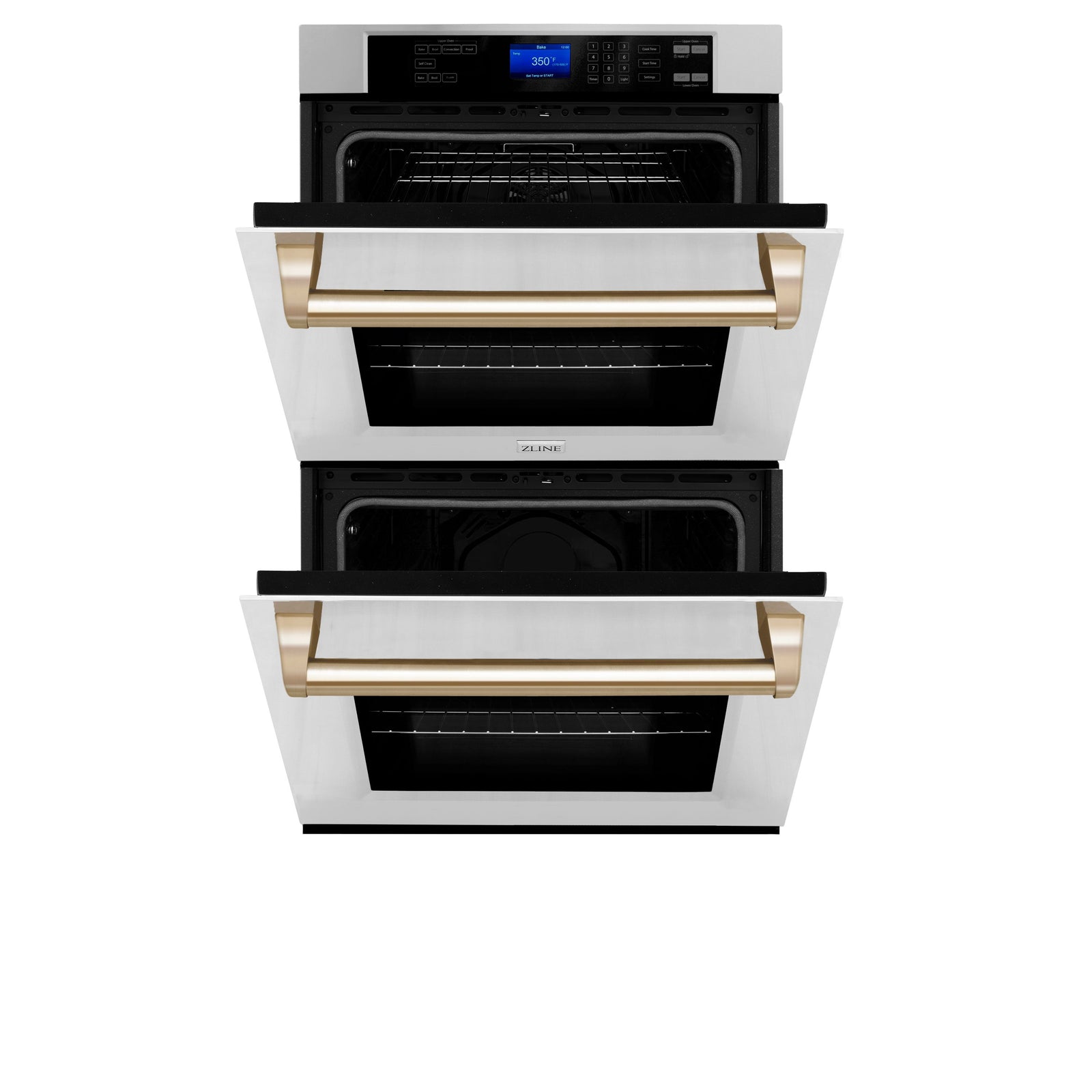 ZLINE 30 In. Autograph Edition Double Wall Oven with Self Clean and True Convection in Stainless Steel and Gold, AWDZ-30-G - Smart Kitchen Lab