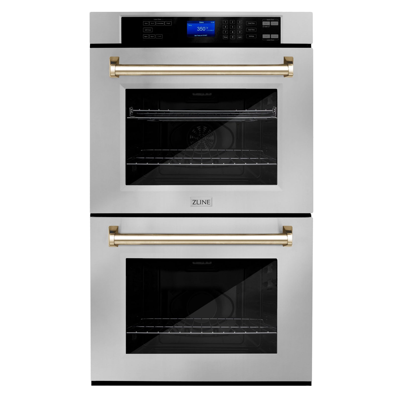 ZLINE 30 In. Autograph Edition Double Wall Oven with Self Clean and True Convection in Stainless Steel and Gold, AWDZ-30-G - Smart Kitchen Lab