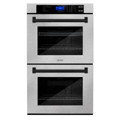 ZLINE 30 In. Autograph Edition Double Wall Oven with Self Clean and True Convection in Stainless Steel and Matte Black, AWDZ-30-MB - Smart Kitchen Lab