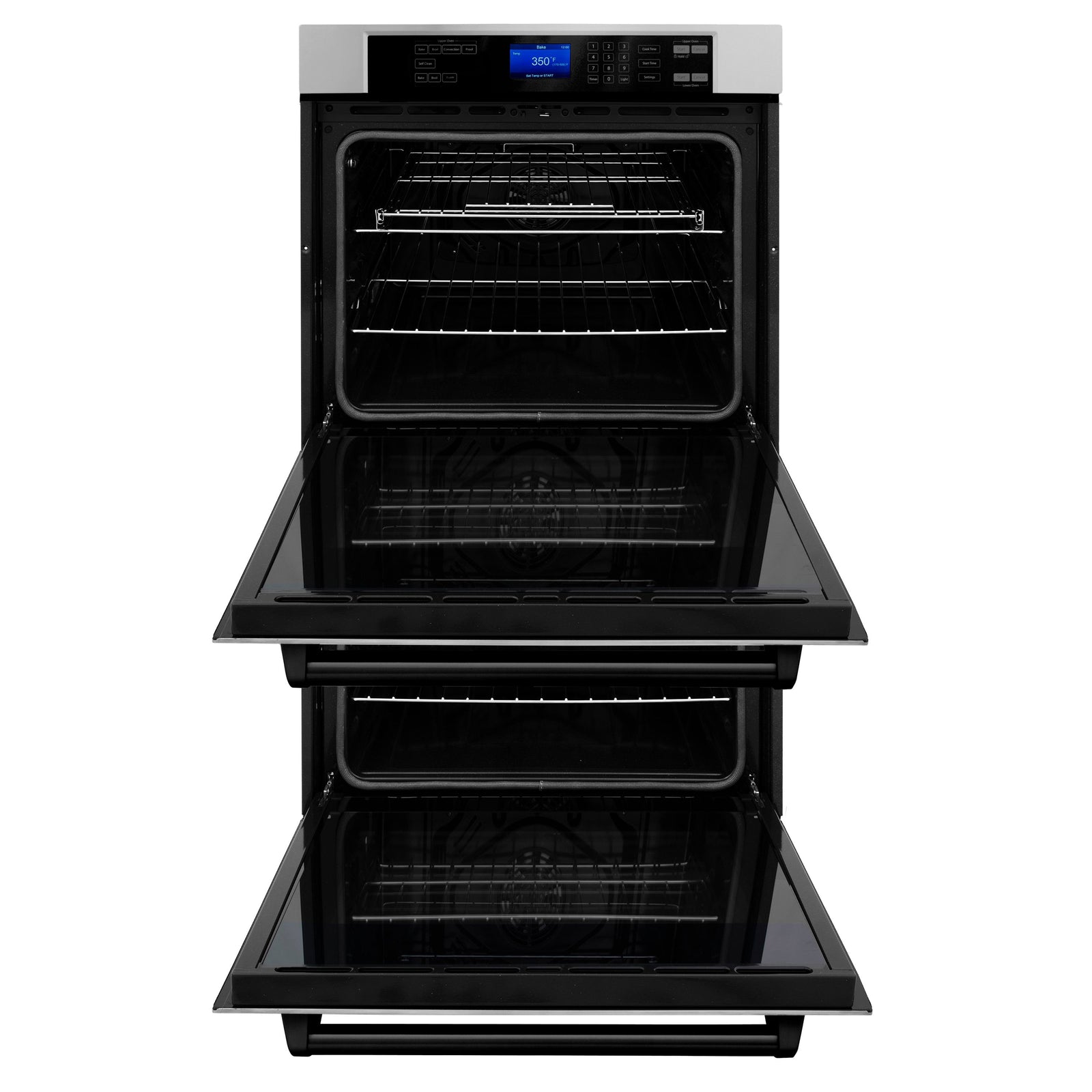 ZLINE 30 In. Autograph Edition Double Wall Oven with Self Clean and True Convection in Stainless Steel and Matte Black, AWDZ-30-MB - Smart Kitchen Lab