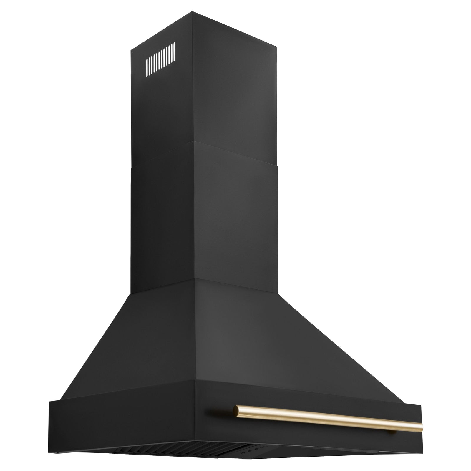 ZLINE 30 in. Autograph Edition in Black Stainless Steel Range Hood with Gold Handle, BS655Z-30-G - Smart Kitchen Lab