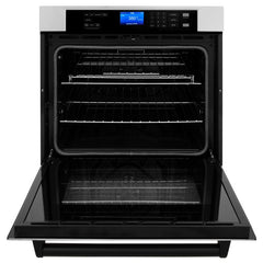 ZLINE 30 In. Autograph Edition Single Wall Oven with Self Clean and True Convection in Stainless Steel and Matte Black, AWSZ-30-MB - Smart Kitchen Lab