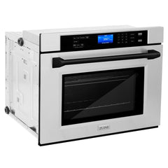 ZLINE 30 In. Autograph Edition Single Wall Oven with Self Clean and True Convection in Stainless Steel and Matte Black, AWSZ-30-MB - Smart Kitchen Lab