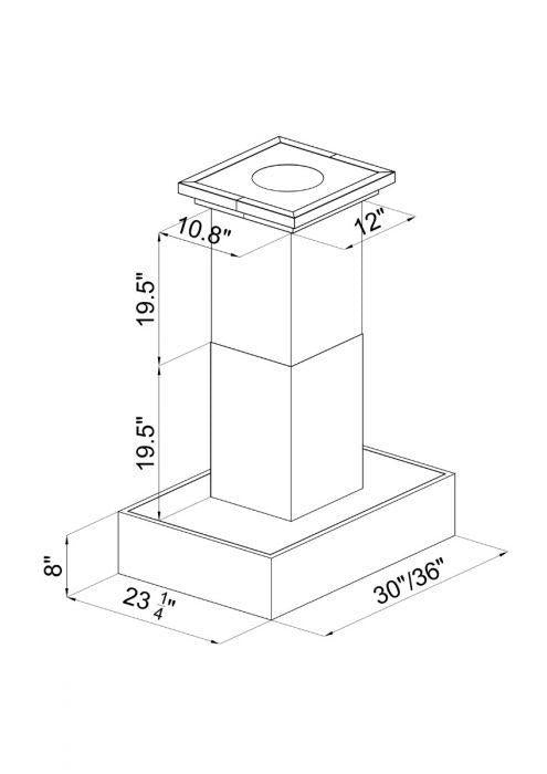 ZLINE 30 In. Convertible Designer Series Wooden Island Mount Range Hood in Butcher Block, 681iW-30 - Smart Kitchen Lab