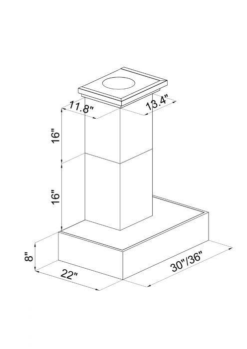 ZLINE 30 In. Convertible Designer Series Wooden Wall Mount Range Hood in Butcher Block, 681W-30 - Smart Kitchen Lab